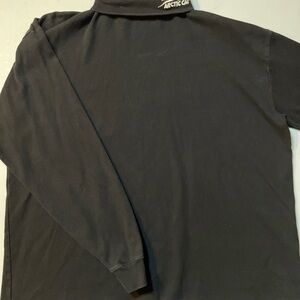 Vintage Arctic Cat Sweatshirt Men's Size XL Black Turtle Neck Snowmobile